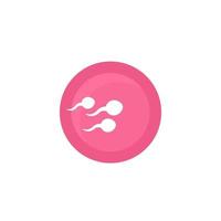 insemination ikon med spermatozoons, vektor