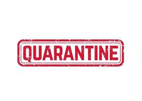 Quarantäneschild, Grunge-Vektor-Stempel vektor