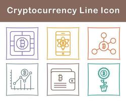 bitcoin och kryptovaluta vektor ikon uppsättning