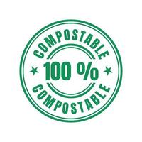 kompostierbar Symbol Vektor Design Vorlagen