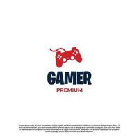 gamer logotyp design på isolerat bakgrund vektor