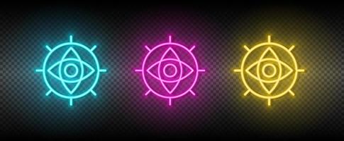 Mandala Symbol Neon- Vektor Symbol
