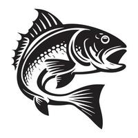 lax bas fisk ikon isolerat på vit bakgrund. logotyp design element, märka, emblem, märke, varumärke mark vektor illustration