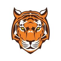 tiger ansikte vektor illustration, perfekt för t skjorta design och sport team maskot logotyp också varumärke logotyp