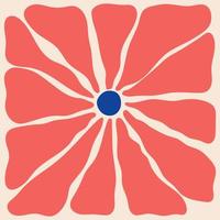 groovig abstrakt organisch Pflanze Formen Kunst. matisse Blumen- Poster im modisch retro 60er Jahre 70er Jahre Stil. vektor