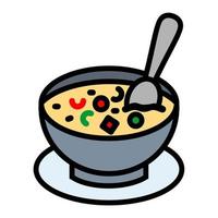illustration vektor grafisk av soppa potta, buljong mat, skål maträtt ikon