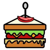 Illustration Vektor Grafik von Sandwich brot, Bikini Snack, Essen Symbol