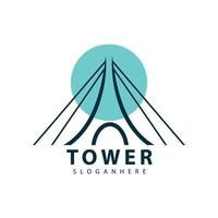 Turm Logo Symbol Vektor Symbol Design Illustration Vorlage