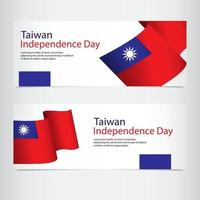 Taiwan Unabhängigkeitstag Feier Vektor Vorlage Illustration