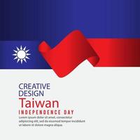kreative Design Taiwan Unabhängigkeitstag Feier Vektor Vorlage Illustration