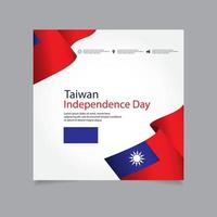 Taiwan Unabhängigkeitstag Feier Vektor Vorlage Illustration