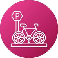 Fahrrad Parkplatz Symbol Stil vektor