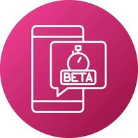 Beta testen Symbol Stil vektor