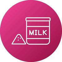 Milch Pulver Symbol Stil vektor