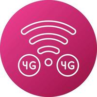 4g ikon stil vektor