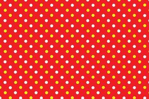 abstrakt Gelb und Weiß Polka Punkte auf rot Hintergrund Muster Design. vektor