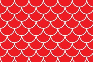 abstrakt vit sjöjungfru skala på röd bakgrund mönster design. vektor