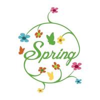 saisonal Frühling Logo Design Vektor