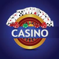 Casino-Glücksspiel mit üppigem Hintergrund und Spielkarte