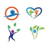 wellness logotyp bilder design vektor