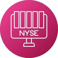 nyse Symbol Stil vektor