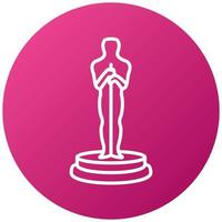 Oscar tilldela ikon stil vektor