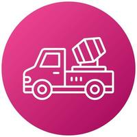 Betonmischer-LKW-Icon-Stil vektor