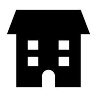 schwarz Haus Symbol. vektor