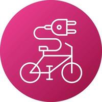 elektrisch Fahrrad Symbol Stil vektor