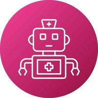 robot sjuksköterska ikon stil vektor