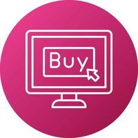 online Kaufen Symbol Stil vektor