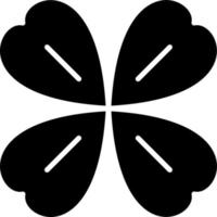 vier Blatt Kleeblatt Symbol Stil vektor