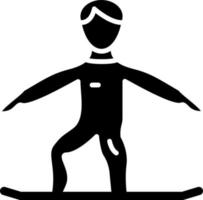 Snowboarder Symbol Stil vektor