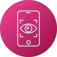 Handy, Mobiltelefon Retina Scan Symbol Stil vektor