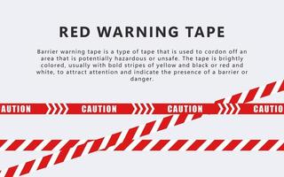röd varning band. märkning tejp. barriär tejp. varning band. vektor skalbar grafik
