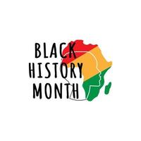 fira afrika amerikan ceremoniell dag svart historia månad logotyp med afrikansk länder flagga vektor