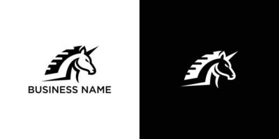 individuell, kreativ und abstrakt Einhorn oder Pferd Logo Design vektor