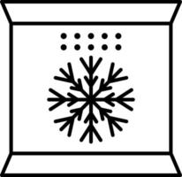 Essen, gefroren, Entfernung Vektor Symbol auf transparent Hintergrund. Gliederung Essen, gefroren, Entfernung Vektor Symbol