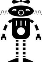 Roboter, Symbol, Technologie. Element von minimalistisch Symbol zum Handy, Mobiltelefon Konzept und Netz Anwendungen. Zeichen und Symbole Sammlung Symbol zum Webseiten, Netz Design, Handy, Mobiltelefon App auf Weiß Hintergrund vektor