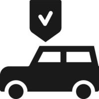 bil försäkring, bil, skydd, skydda ikon - vektor. försäkring begrepp vektor illustration. på vit bakgrund