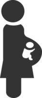 schwanger, Frau, Baby Symbol - - Vektor auf Weiß Hintergrund