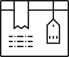 frakt, låda , ikon. marknadsföring vektor ikon. tunn linje ikon för hemsida design och infographic på vit bakgrund