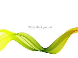 stilvoller glatter schöner grüner fließender Wellenmusterhintergrund vektor