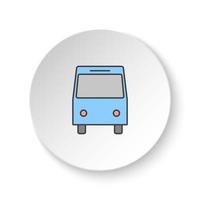 runden Taste zum Netz Symbol, Bus. Taste Banner runden, Abzeichen Schnittstelle zum Anwendung Illustration auf Weiß Hintergrund vektor