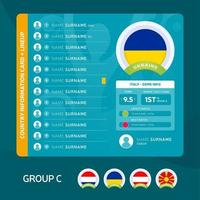 Ukrainas fotboll 2020-grupp vektor