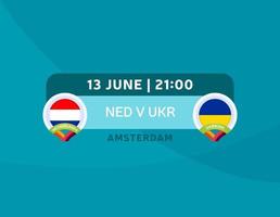 Niederlande gegen Ukraine Fußball vektor