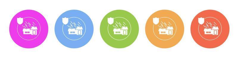 mång färgad platt ikoner på runda bakgrunder. Hem, försäkring, olycka Flerfärgad cirkel vektor ikon på vit bakgrund