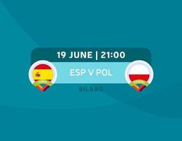 Spanien vs Polen fotboll vektor