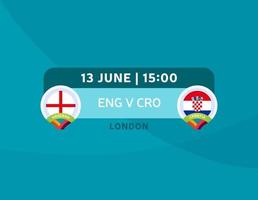 England gegen Kroatien Fußball vektor