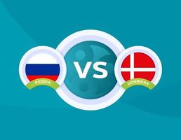 ryssland vs danmark fotboll vektor